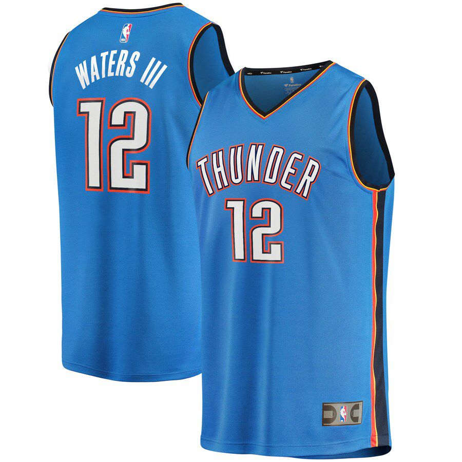 Men Oklahoma City Thunder #12 Lindy Waters III Fanatics Branded Blue Fast Break Player NBA Jersey
